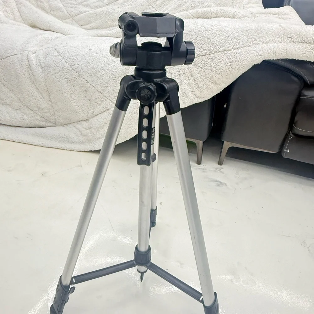 Silver and Black Tripod